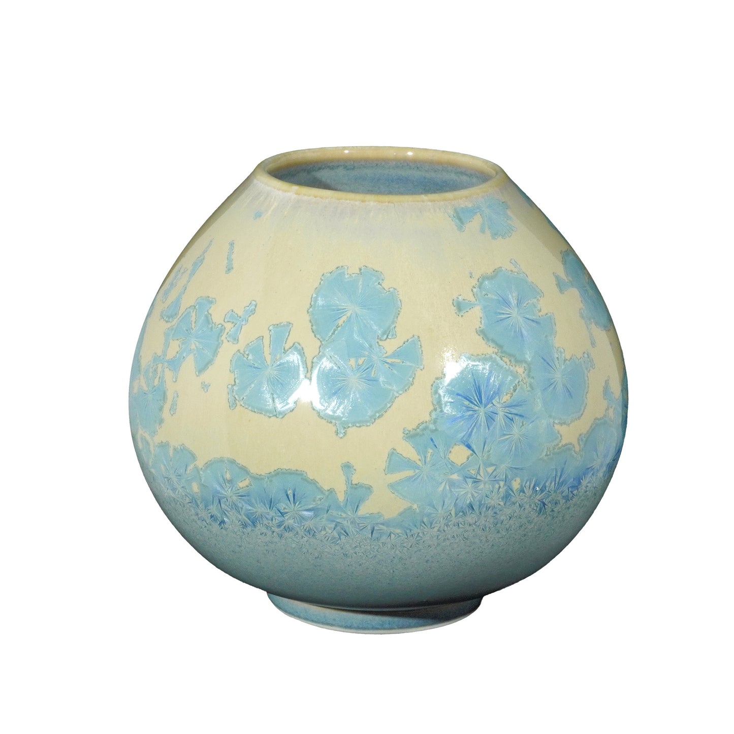 WC-162 BLUE SNOWFLAKES ^5 GLAZE-Dry