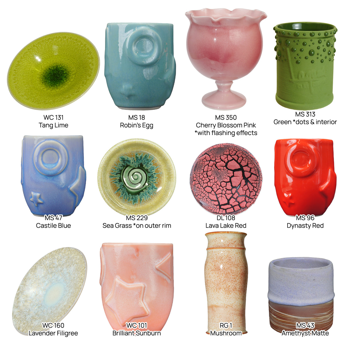 Laguna Mid Fire Glaze Sample Pack