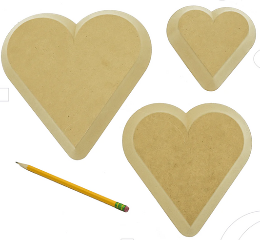GR POTTERY FORMS HEART (PACK OF 3)