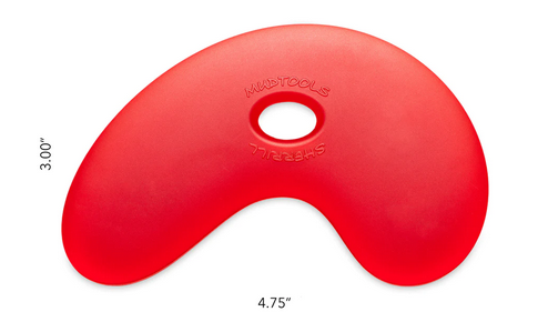 MUDTOOL SMALL BOWL RIB-RED/VERY SOFT