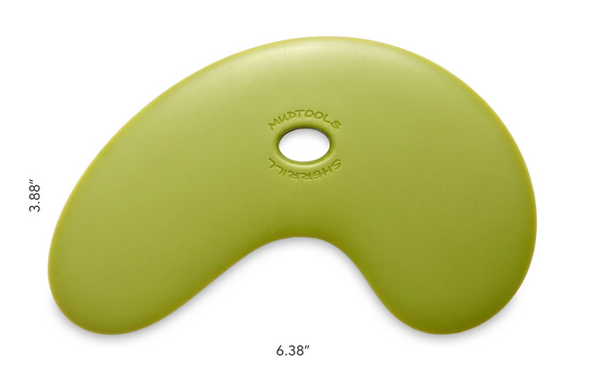MUDTOOL LARGE BOWL POYLMER RIB-GREEN/MEDIUM