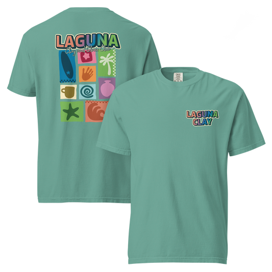 Laguna T-Shirt - Icon Tiles (Seafoam)