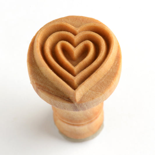 MKM SCM-038 TRIPLE HEART STAMPS-4-CLAY (2.5cm)