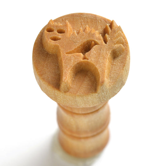 MKM SCM-163 CAT W/BIRD-MED. ROUND STAMP