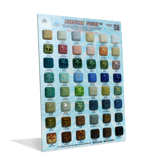 MOROCCAN FUSION ^5 GLAZE SAMPLE BOARD W/TILES